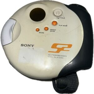 CLEAN SONY D-SJ303 CD Player W/Hand Strap G-Protection‎ *Tested & Working Great*